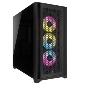 Kucište CORSAIR iCUE 5000D AIRFLOW Mid-Tower/Gaming/ATX/kaljeno staklo/bez napajanja/RGB/crna